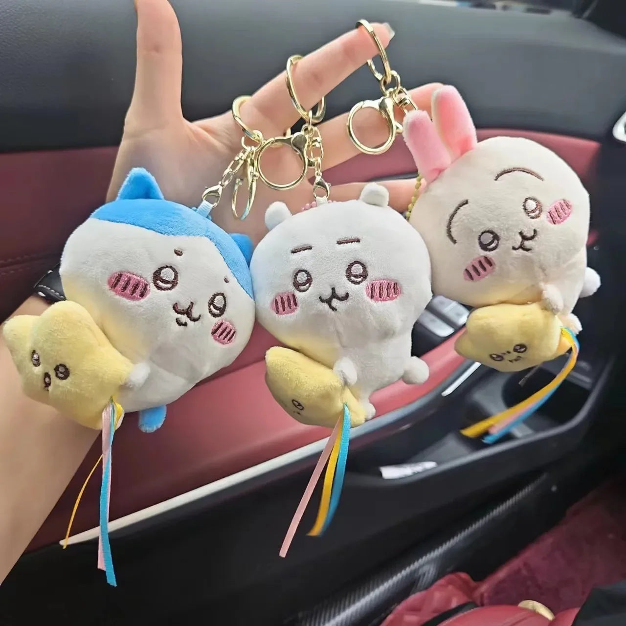 Chiikawa Plush Doll Pendant Star Hugging Series Hachiware USAGI Cute Cartoon Keychain Hanging Keychain Plush Doll Accessories Chiikawa Plush Doll Pendant Star Hugging Series Hachiware USAGI Cute Cartoon Keychain Hanging Keychain Plush Doll Accessories